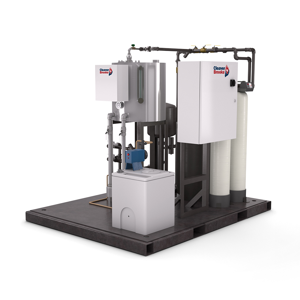 Right Side View of a Modular Steam Boiler - Accessories Skid