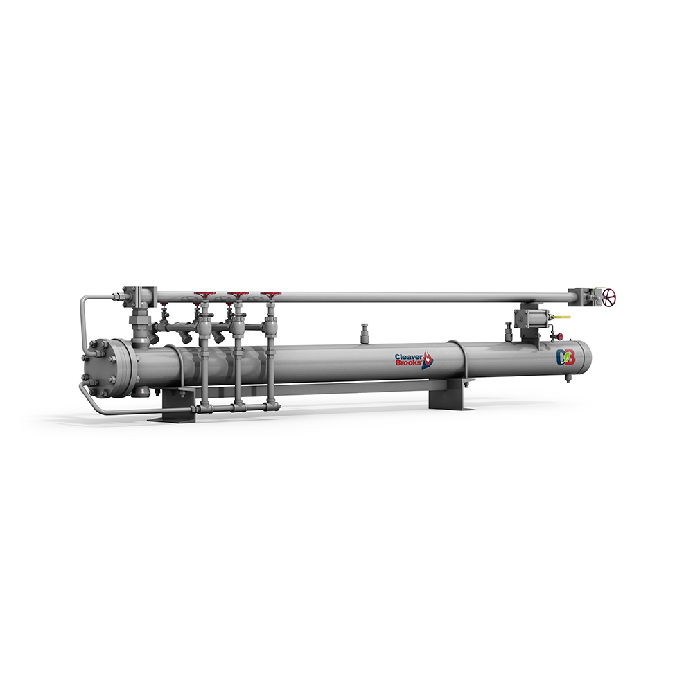Side View of a Blowdown Heat Recovery System