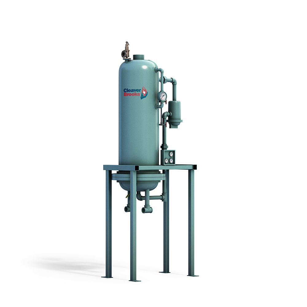 Front View of a Flash Tank Heat Recovery System