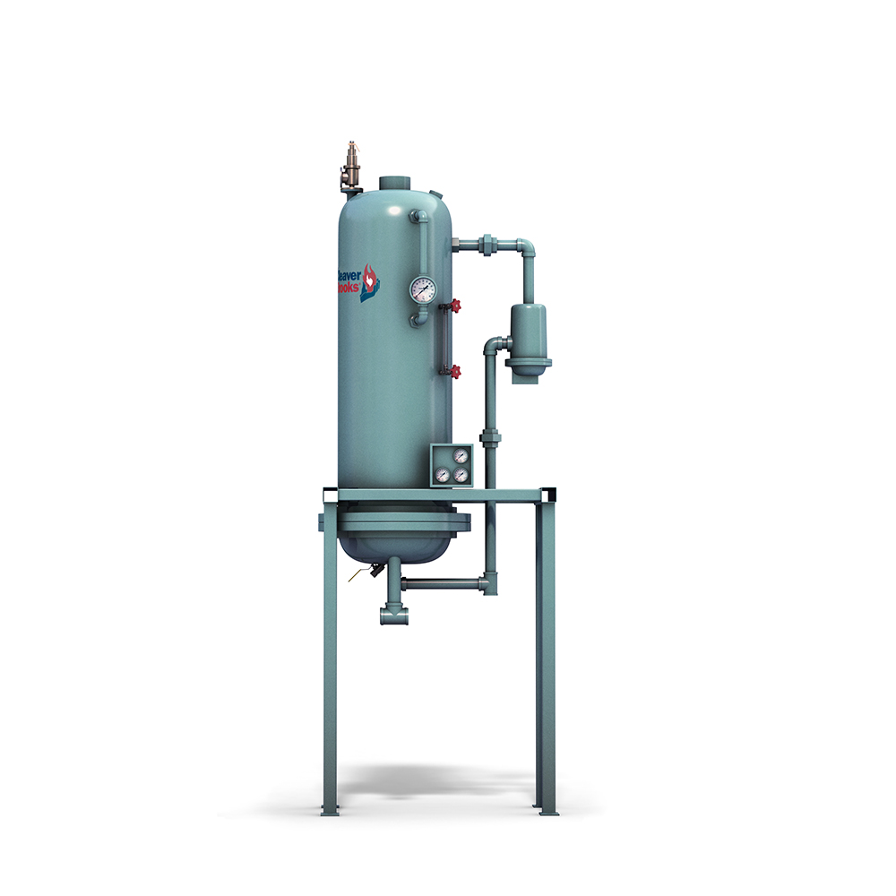 Side View of a Flash Tank Heat Recovery System